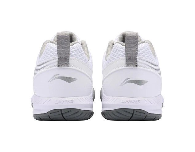Li-Ning Way of Wade Feather Cushioning Badminton Shoes - Lightweight Breathable Low Top Unisex White/Silver - Image 8