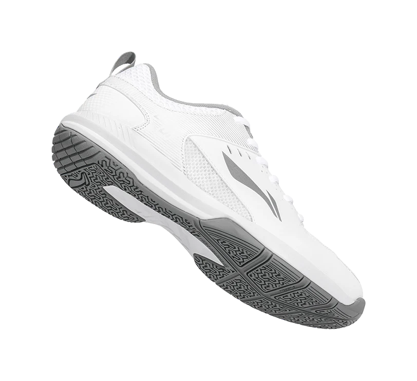 Li-Ning Way of Wade Feather Cushioning Badminton Shoes - Lightweight Breathable Low Top Unisex White/Silver - Image 9