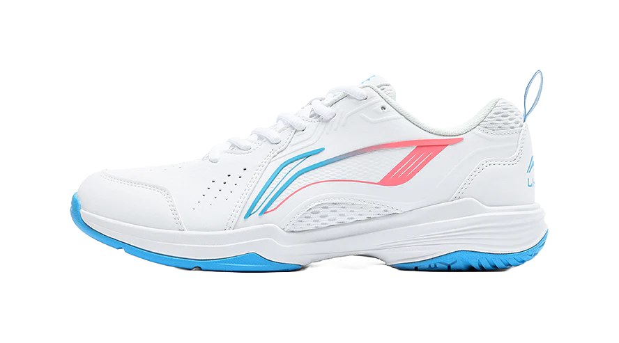 Li-Ning Almighty V 2.0 Badminton Shoes - Slip & Abrasion Resistant, Breathable - Unisex White/Blue