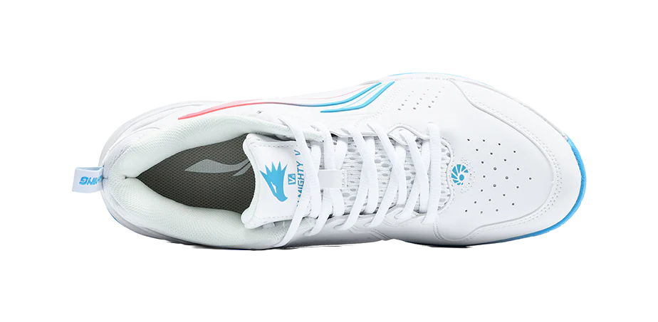 Li-Ning Almighty V 2.0 Badminton Shoes - Slip & Abrasion Resistant, Breathable - Unisex White/Blue - Image 4