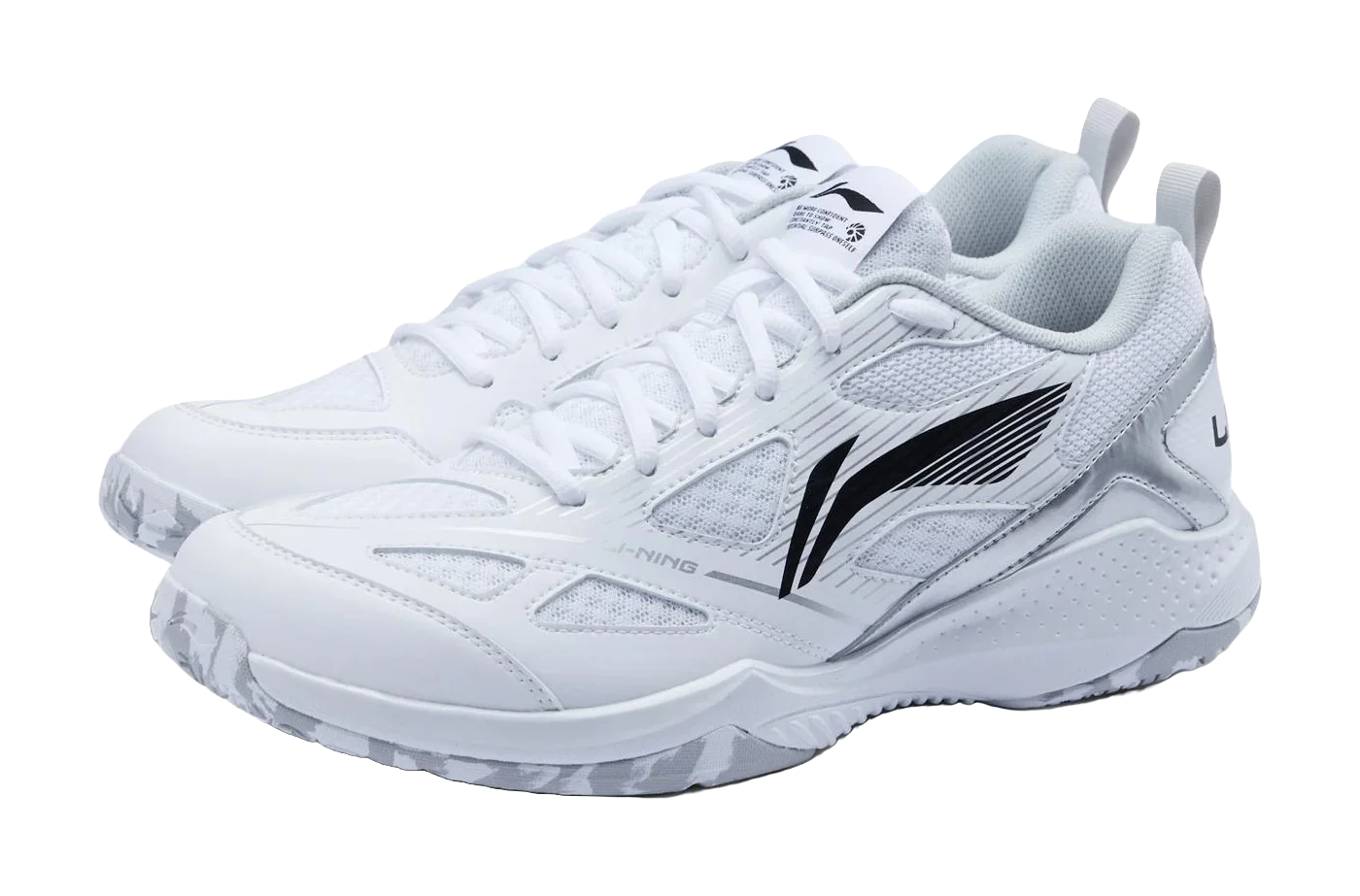 Li-Ning Gale LITE Badminton Shoes - Slip & Abrasion Resistant, Lightweight Low-Top Unisex (White/Black) - Image 2