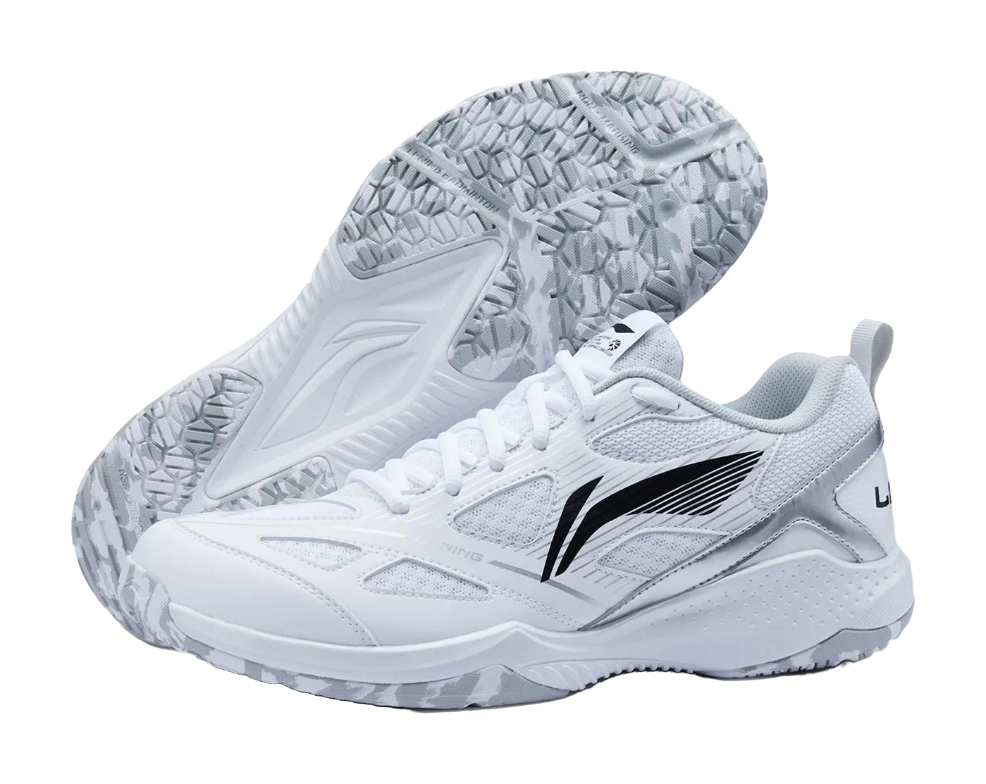 Li-Ning Gale LITE Badminton Shoes - Slip & Abrasion Resistant, Lightweight Low-Top Unisex (White/Black) - Image 5