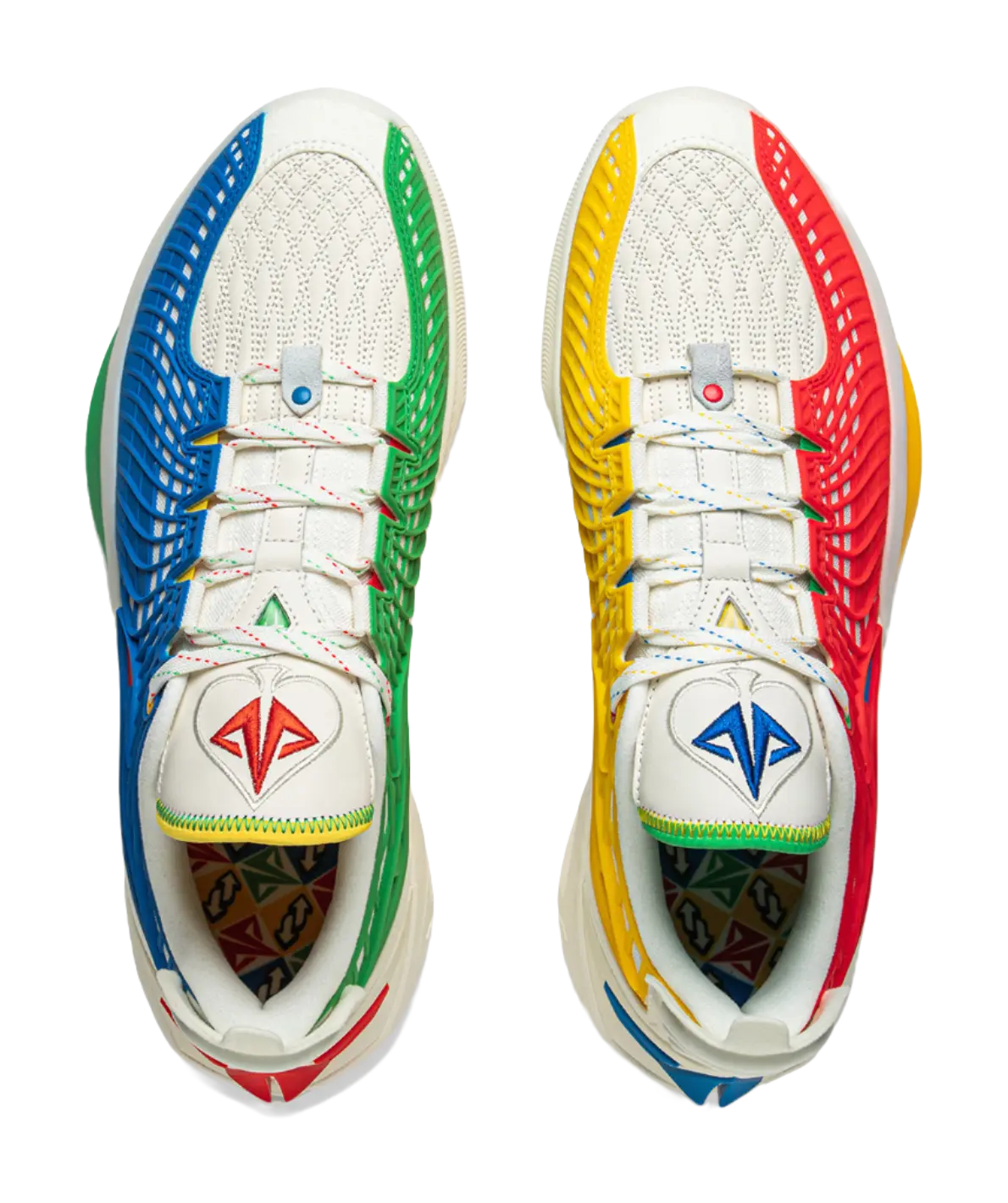 LiNing JB3 Low Top Basketball Shoes Mens Blue Yellow - Image 7