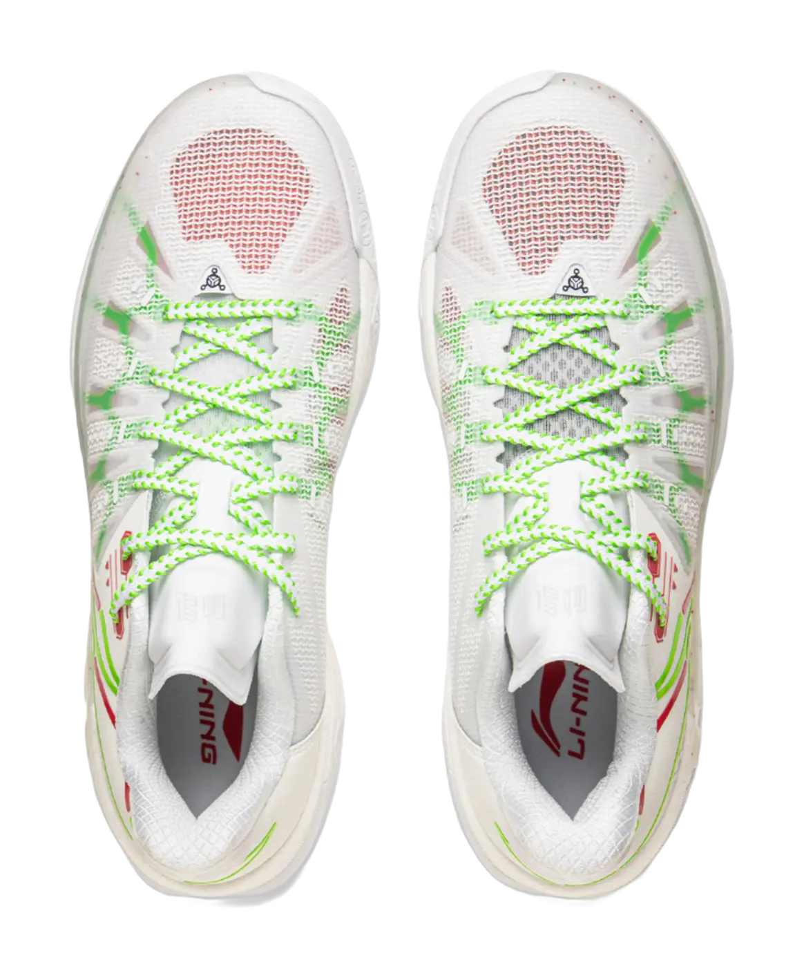 Li-Ning Jie Ao 2 Men's Outdoor Basketball Shoes - Anti-Slip Cushioned Low-Tops White/Green - Image 4