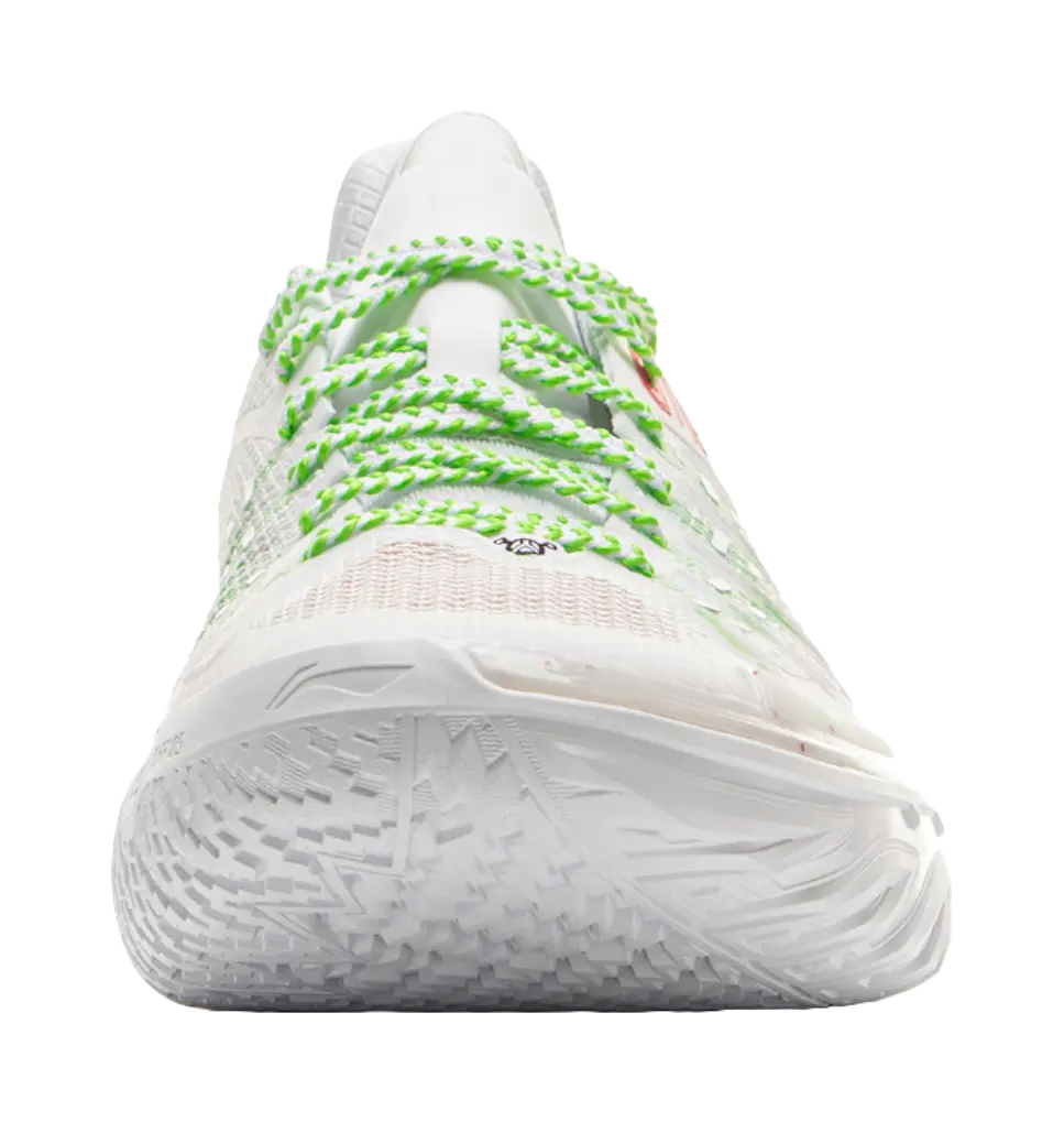 Li-Ning Jie Ao 2 Men's Outdoor Basketball Shoes - Anti-Slip Cushioned Low-Tops White/Green - Image 5