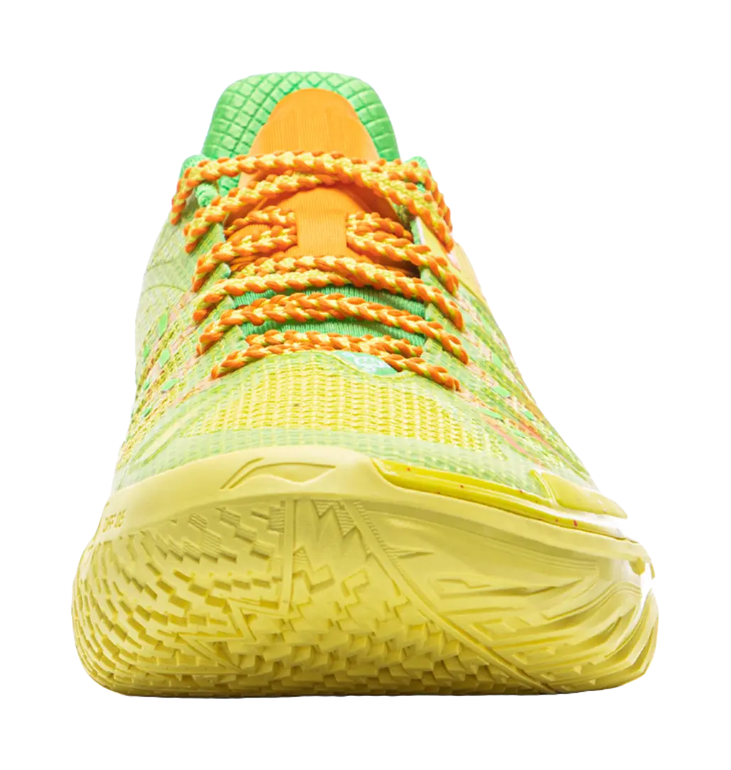 Li-Ning Jie Ao 2 Men's Outdoor Basketball Shoes - Cushioned Anti-Slip Low Top - Yellow/Green - Image 6