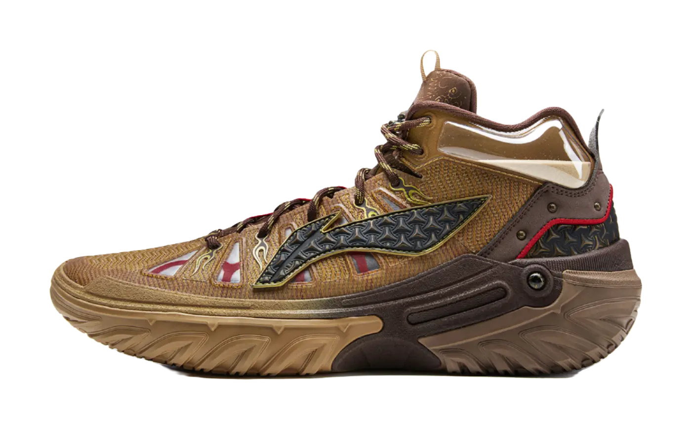 Li-Ning Jie Ao 2 High Basketball Shoes - Cushioning, Abrasion Resistant, High-Top Men's Tan