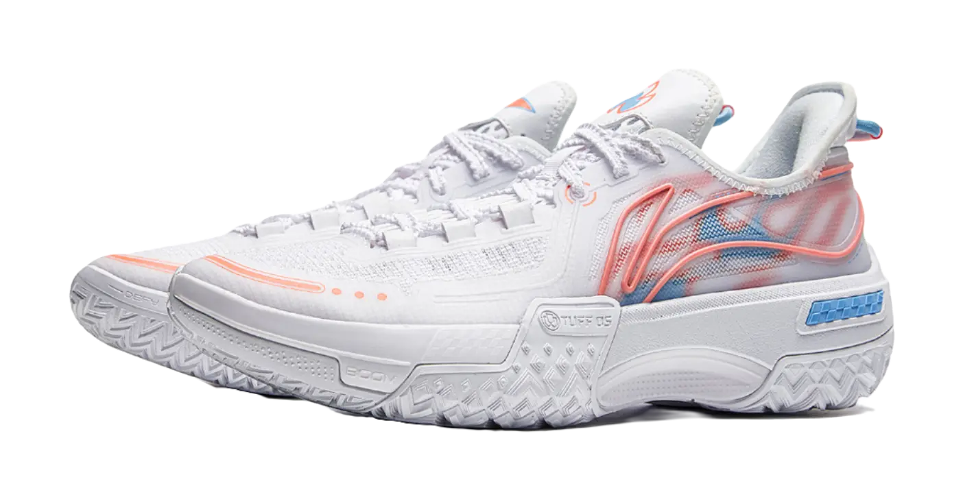 Li-Ning Jie Ao Low 'White Flame' Men's Basketball Shoes - Cushioned Slip-Resistant Outdoor Sneakers - Image 3