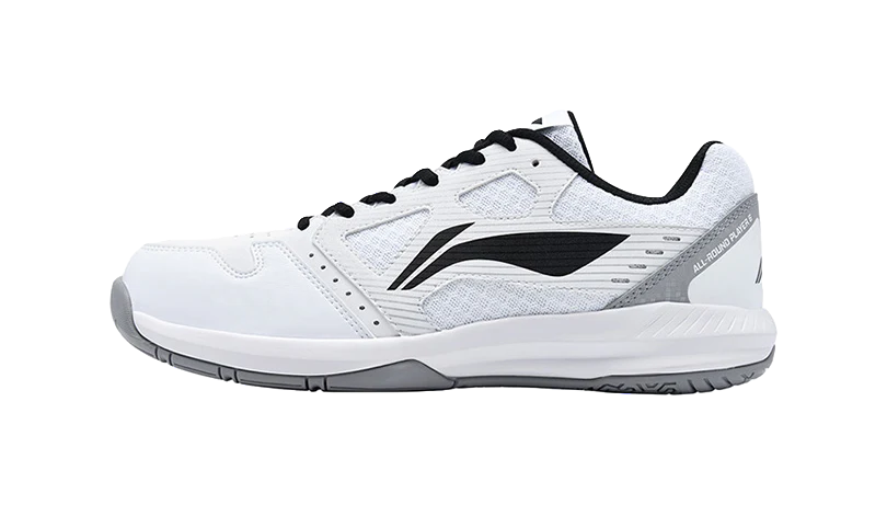 Li-Ning Light Feather Low-Top Badminton Shoes - Lightweight, Breathable, Slip & Abrasion Resistant, Unisex, White/Black
