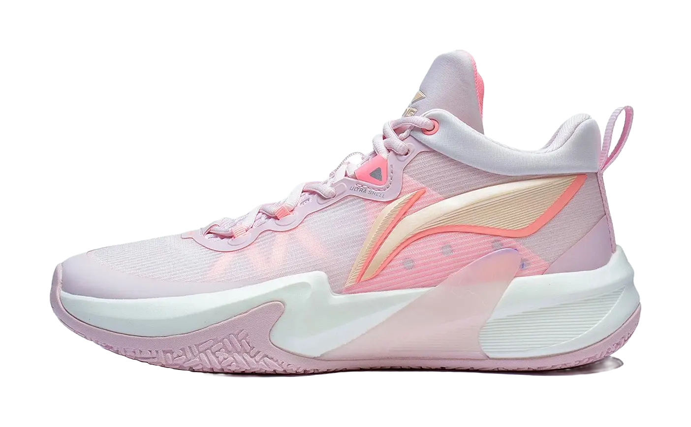Li-Ning Men's Superlight Speed 1 Basketball Shoes - White/Pink - Image 2