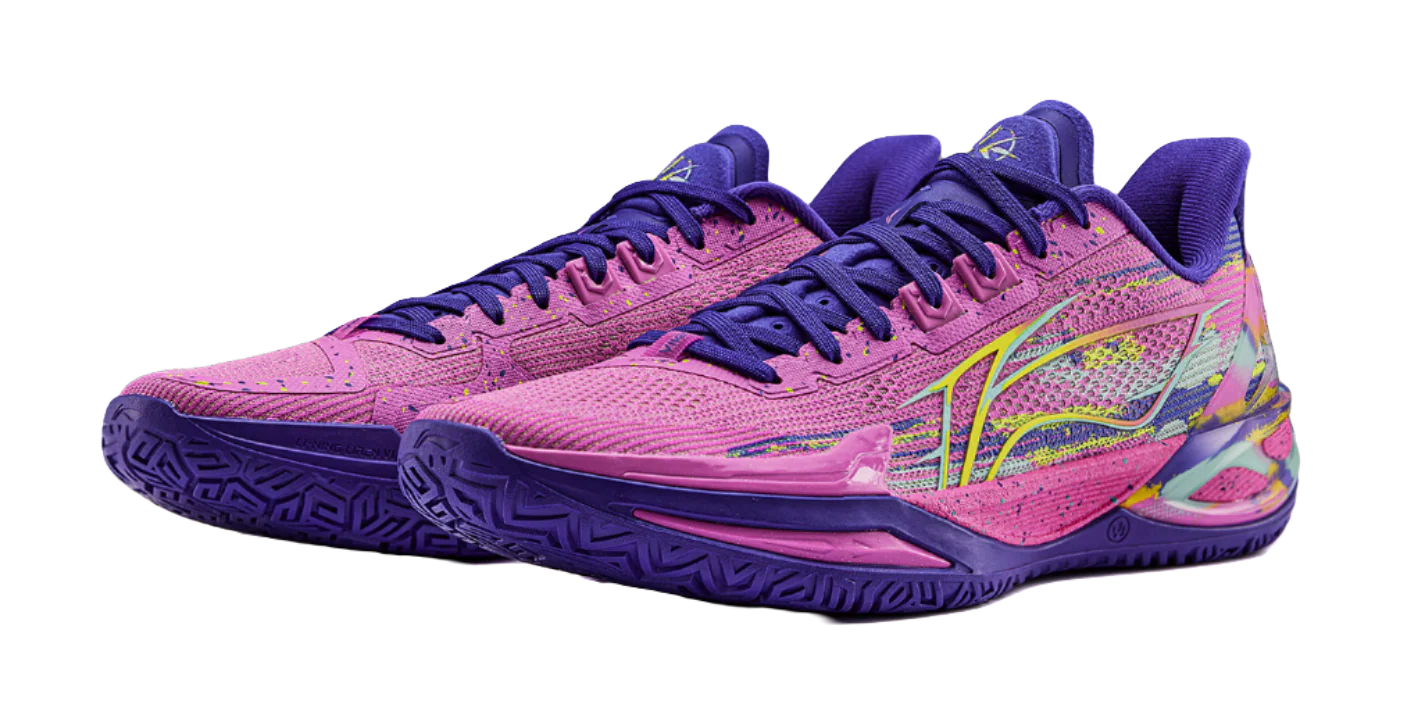 LiNing Liren 6 V2 'Error' Downtime - Basketball Shoes for Men and Women Fluorescent Rose Purple Red - Image 3