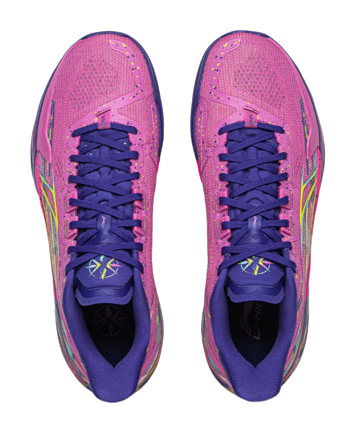 LiNing Liren 6 V2 'Error' Downtime - Basketball Shoes for Men and Women Fluorescent Rose Purple Red - Image 4