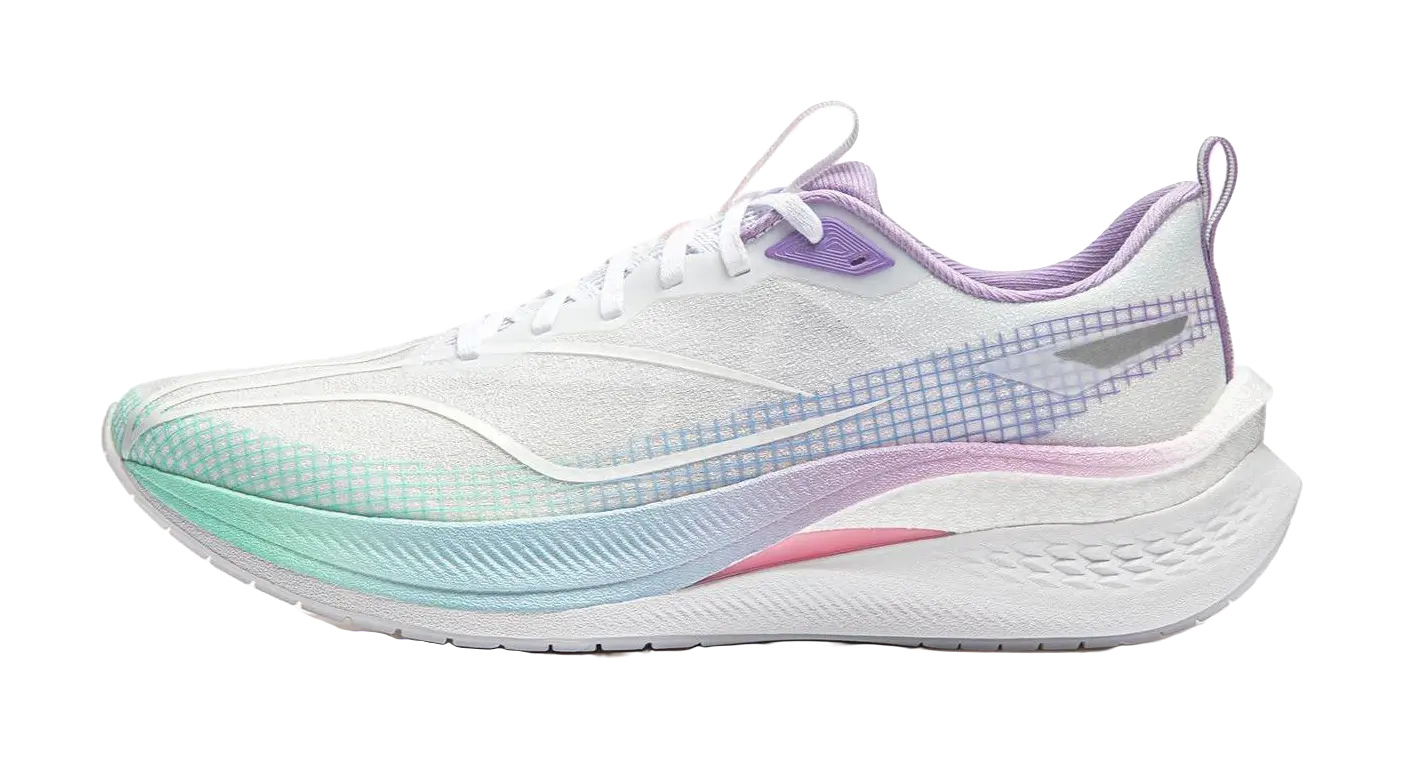 Li-Ning Red Hare 7 Pro Men's Running Shoes - Cushioned, Slip-Resistant, Lightweight (White/Purple)