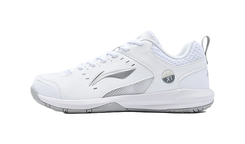 Li-Ning Rocket 2.0 Badminton Shoes - Slip-Resistant, Breathable, Lightweight Low-Top Unisex White/Silver