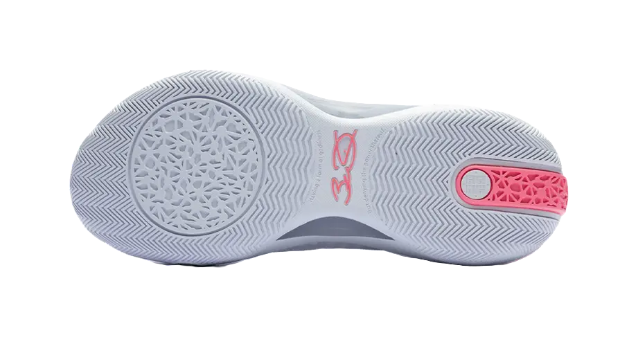 Li-Ning Wade Shadow 3 Mid-Top Basketball Shoes - Shock Absorbing, Slip & Abrasion Resistant - White/Pink - Image 5