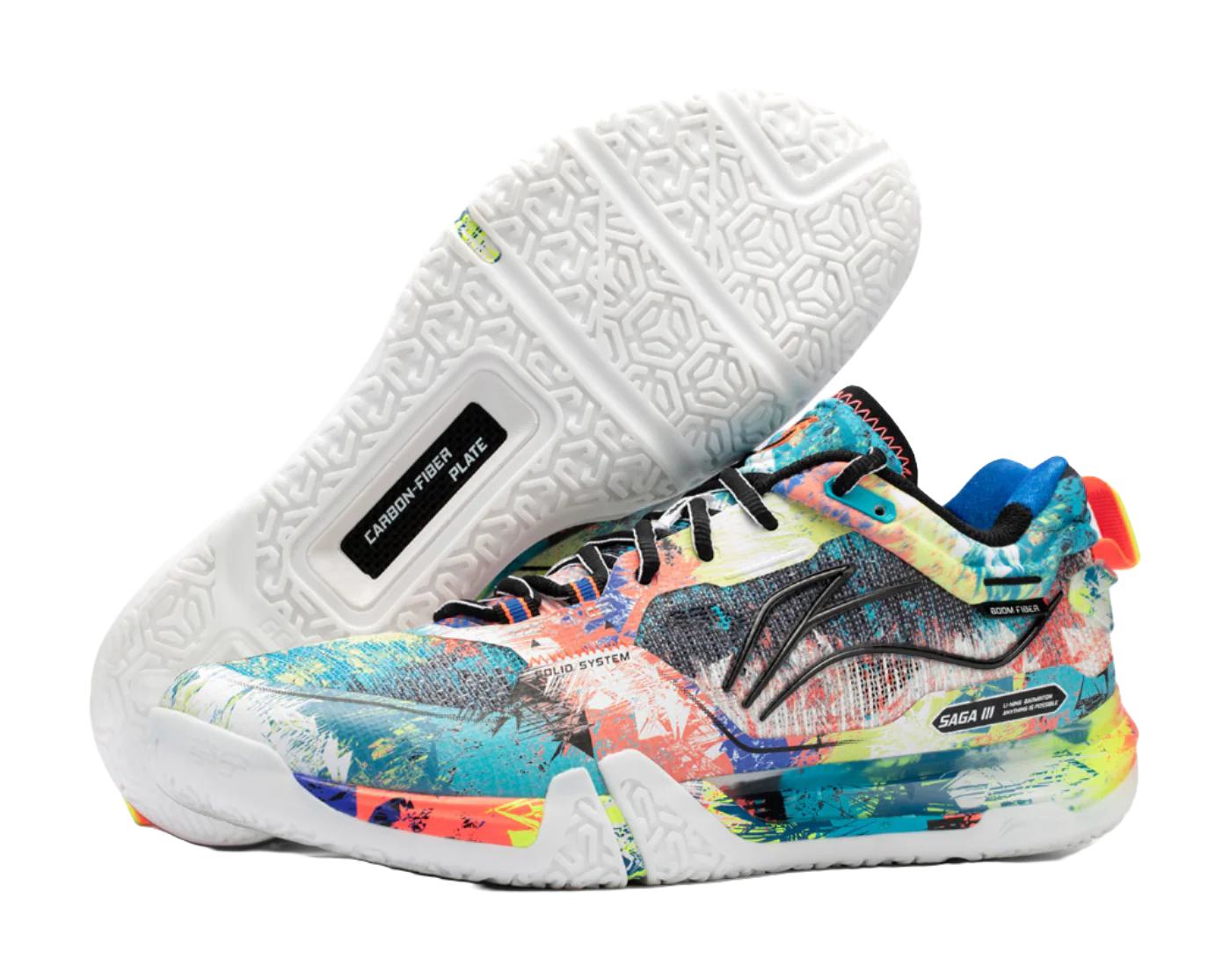 LiNing Saga III Pro Badminton Shoes - Slip & Abrasion Resistant, Breathable, Supportive Low-Top (Unisex, Blue/Pink) - Image 6