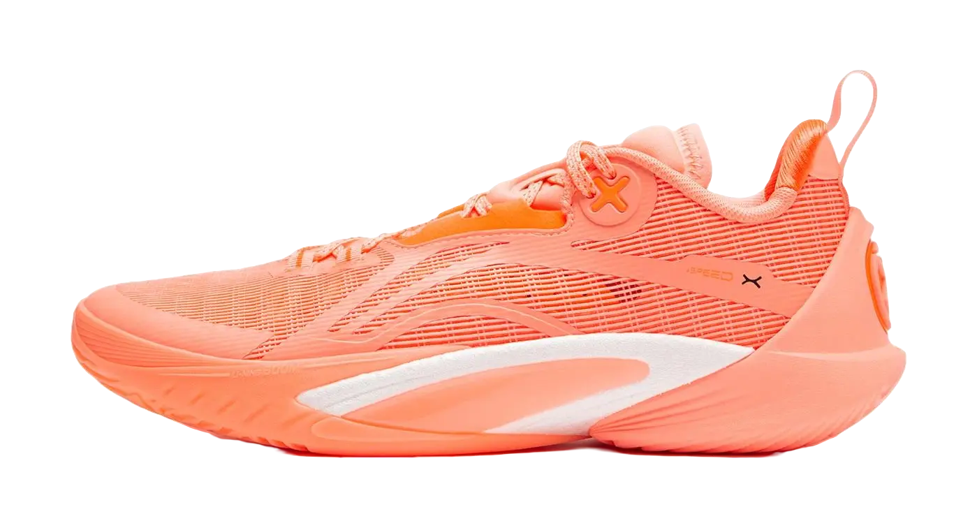LiNing Speed 10 Men's Neon Orange Basketball Shoes - Cushioning, Stability, Abrasion Resistant