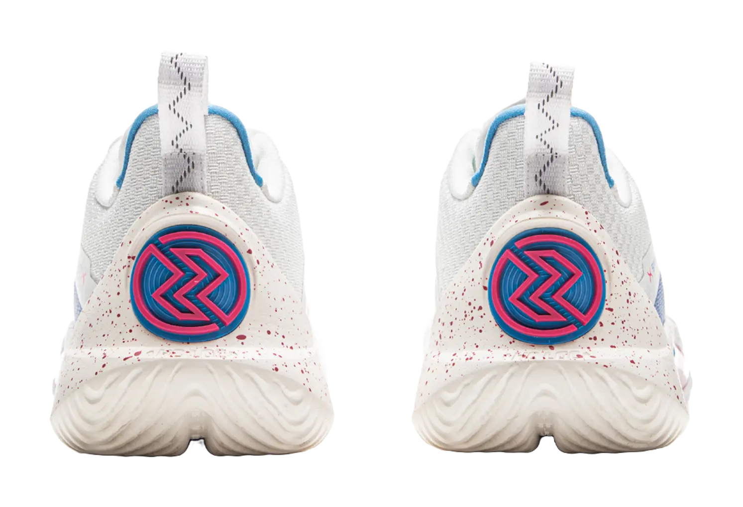 LiNing Speed 10 Cushioning, Wear Resistant Low Top Basketball Shoes Mens White Pink Blue - Image 6