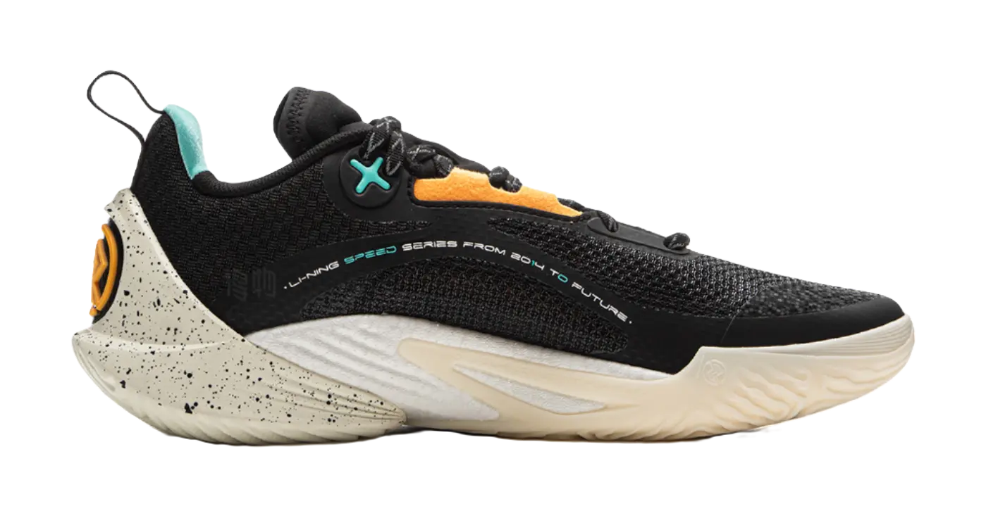 Li-Ning Speed 10 Men's Basketball Shoes - Shock Absorbing, Slip Resistant, Breathable Black - Image 3