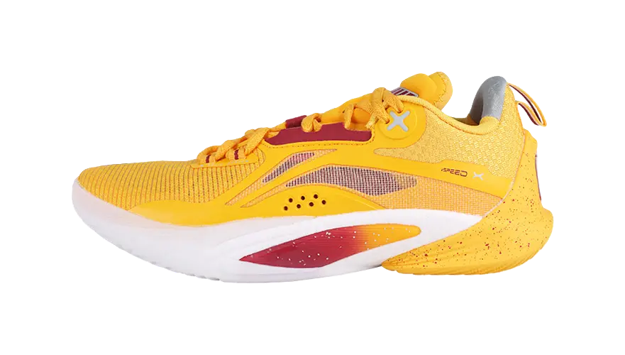 Li-Ning Speed 10 Men's Basketball Shoes - Cushioning, Slip & Abrasion Resistant - CBA Shanxi Team Yellow/Red