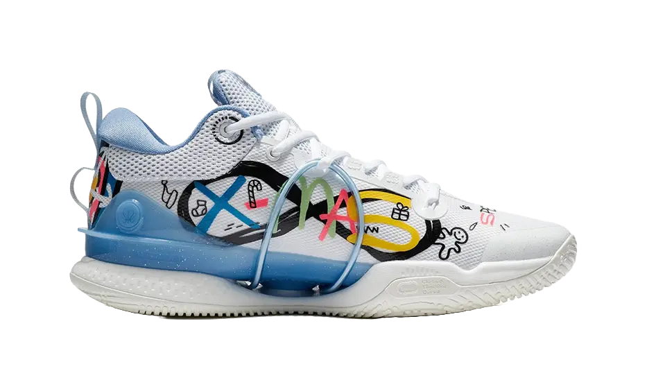 Li-Ning Speed 8 Men's Basketball Shoes - White/Blue | 䨻 Tech | Shock Absorbing | Slip & Abrasion Resistant - Image 2