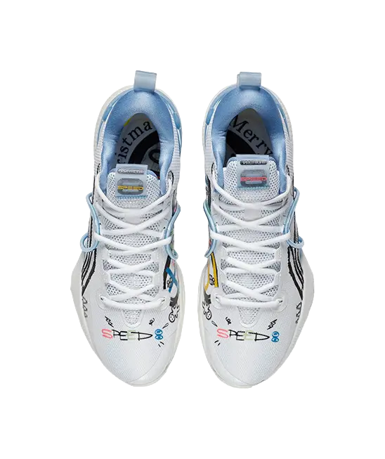 Li-Ning Speed 8 Men's Basketball Shoes - White/Blue | 䨻 Tech | Shock Absorbing | Slip & Abrasion Resistant - Image 4
