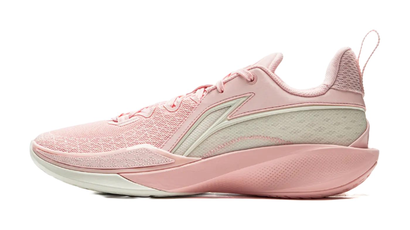 Li-Ning Men's Speed Ling 2 Basketball Shoes - Cushioned, Breathable, Anti-Slip - Pink/White - Image 2