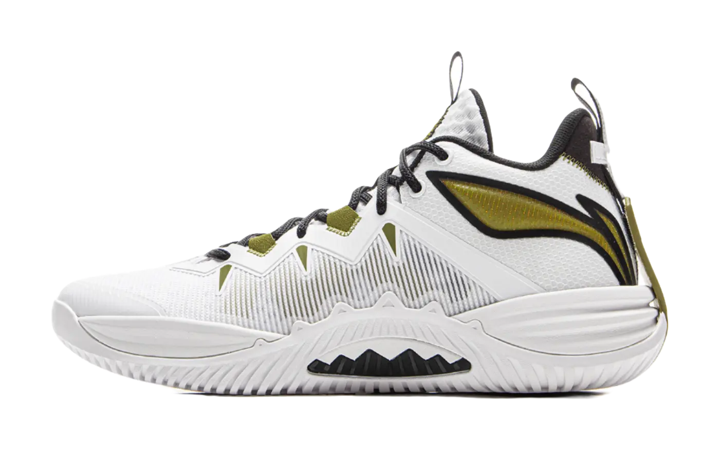 LiNing BADFIVE Storm 10 Men's Basketball Shoes - Cushioned, Slip-Resistant, Breathable, Low-Top, White