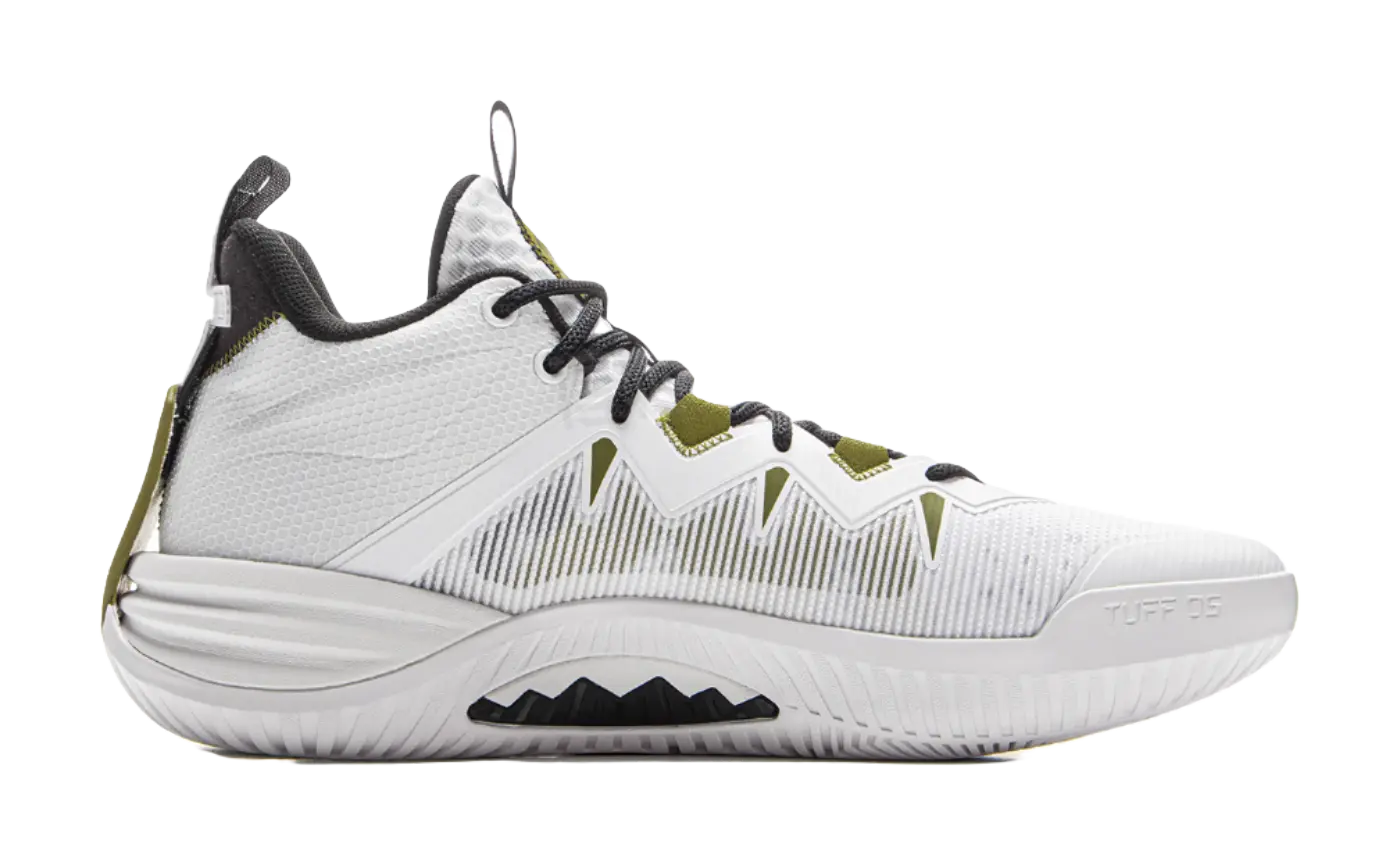 LiNing BADFIVE Storm 10 Men's Basketball Shoes - Cushioned, Slip-Resistant, Breathable, Low-Top, White - Image 3