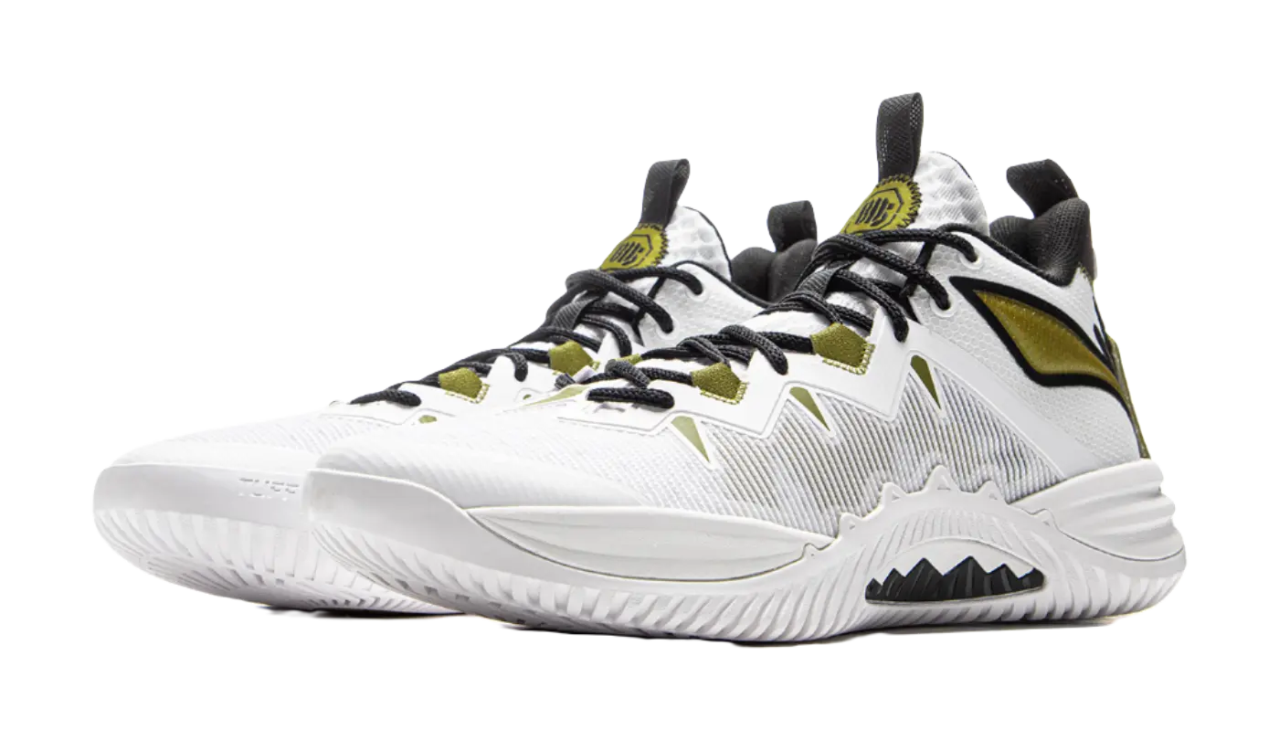 LiNing BADFIVE Storm 10 Men's Basketball Shoes - Cushioned, Slip-Resistant, Breathable, Low-Top, White - Image 4