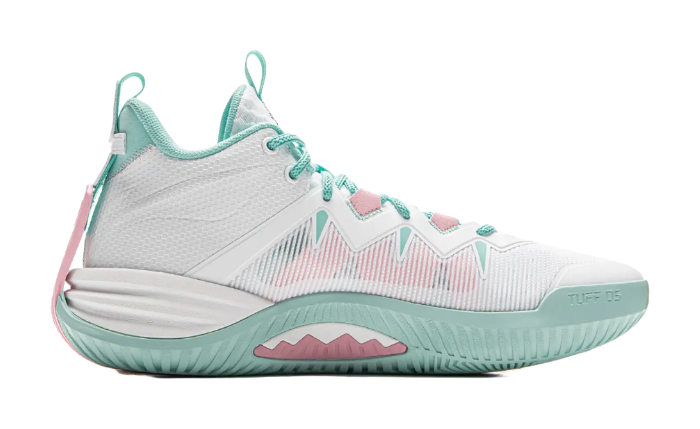 Li-Ning BADFIVE Storm 10 Men's Basketball Shoes - Cushioning, Slip-Resistant, Breathable, Rebound Low-Top Sneakers White/Green - Image 3