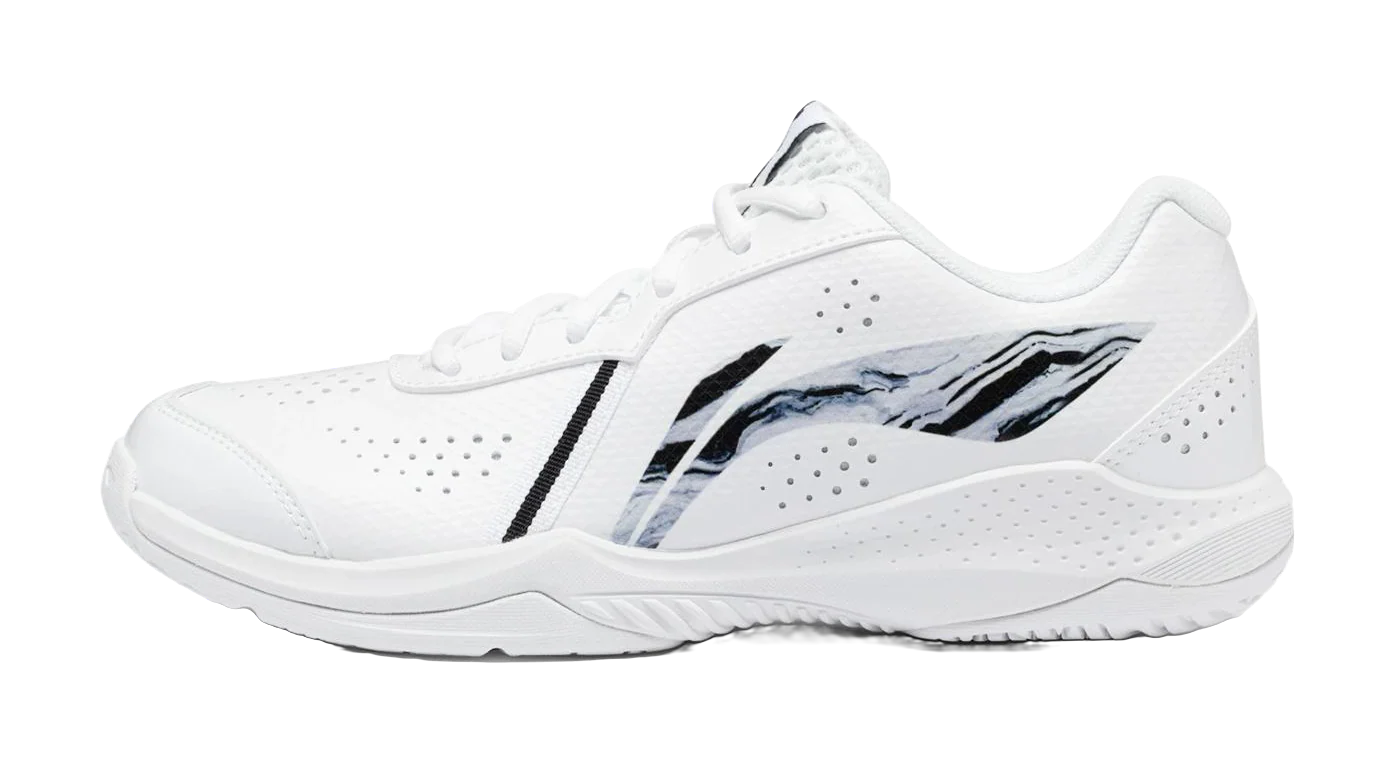 LiNing Thunder LITE Badminton Shoes - Slip & Abrasion Resistant, Lightweight White