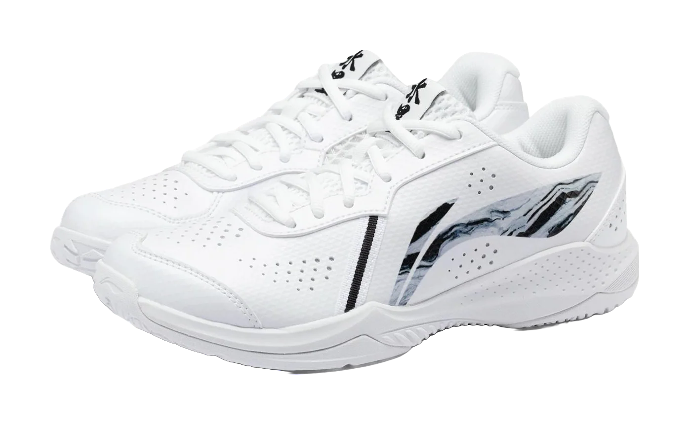 LiNing Thunder LITE Badminton Shoes - Slip & Abrasion Resistant, Lightweight White - Image 3