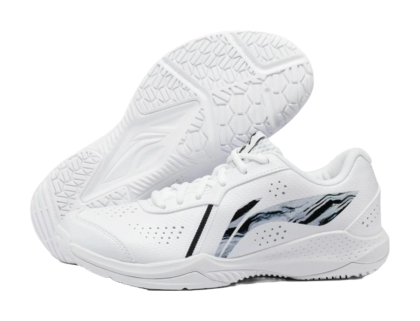 LiNing Thunder LITE Badminton Shoes - Slip & Abrasion Resistant, Lightweight White - Image 4