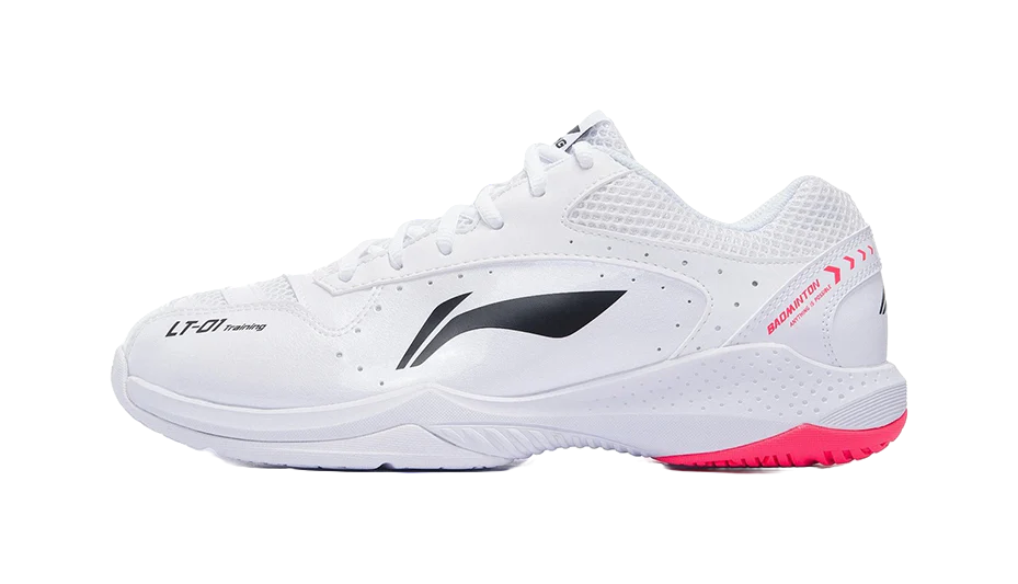 Li-Ning Thunder Unisex Low-Top Badminton Shoes - Slip & Abrasion Resistant, Bounce+ Cushioning, White