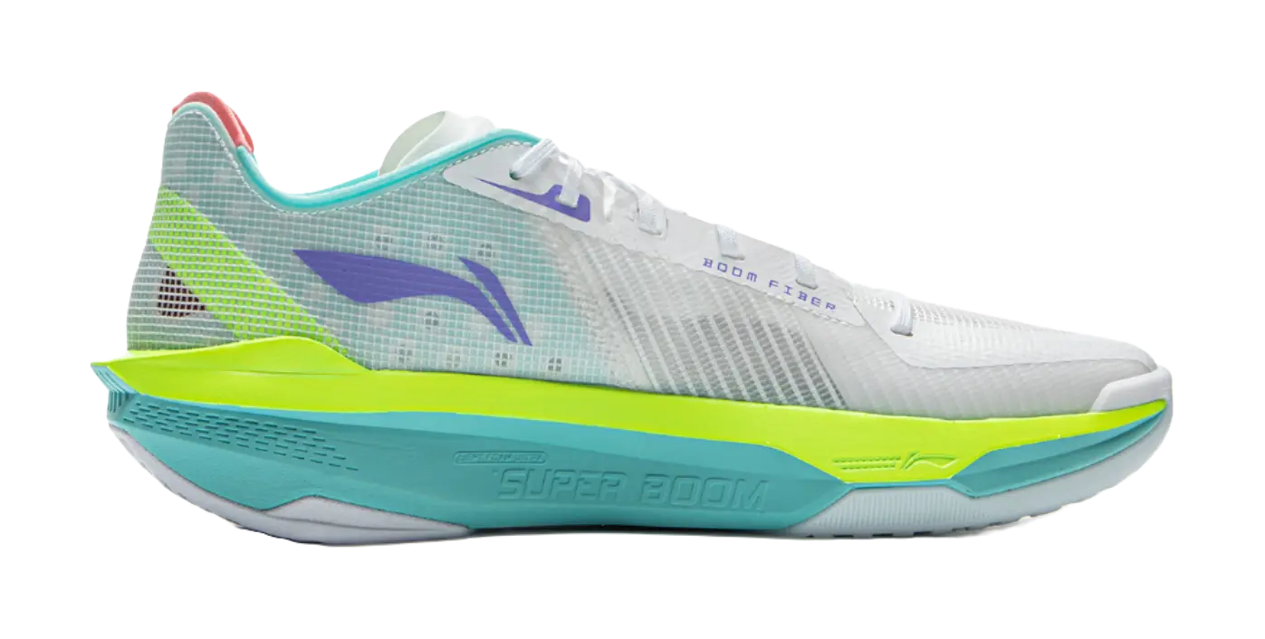 LiNing Ultra Light Low-Top Basketball Shoes Men's White/Green - Image 3