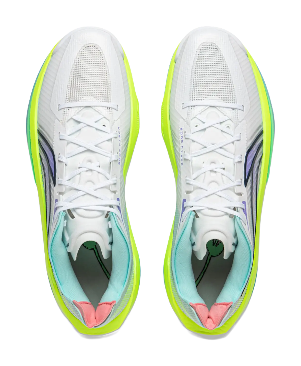 LiNing Ultra Light Low-Top Basketball Shoes Men's White/Green - Image 6
