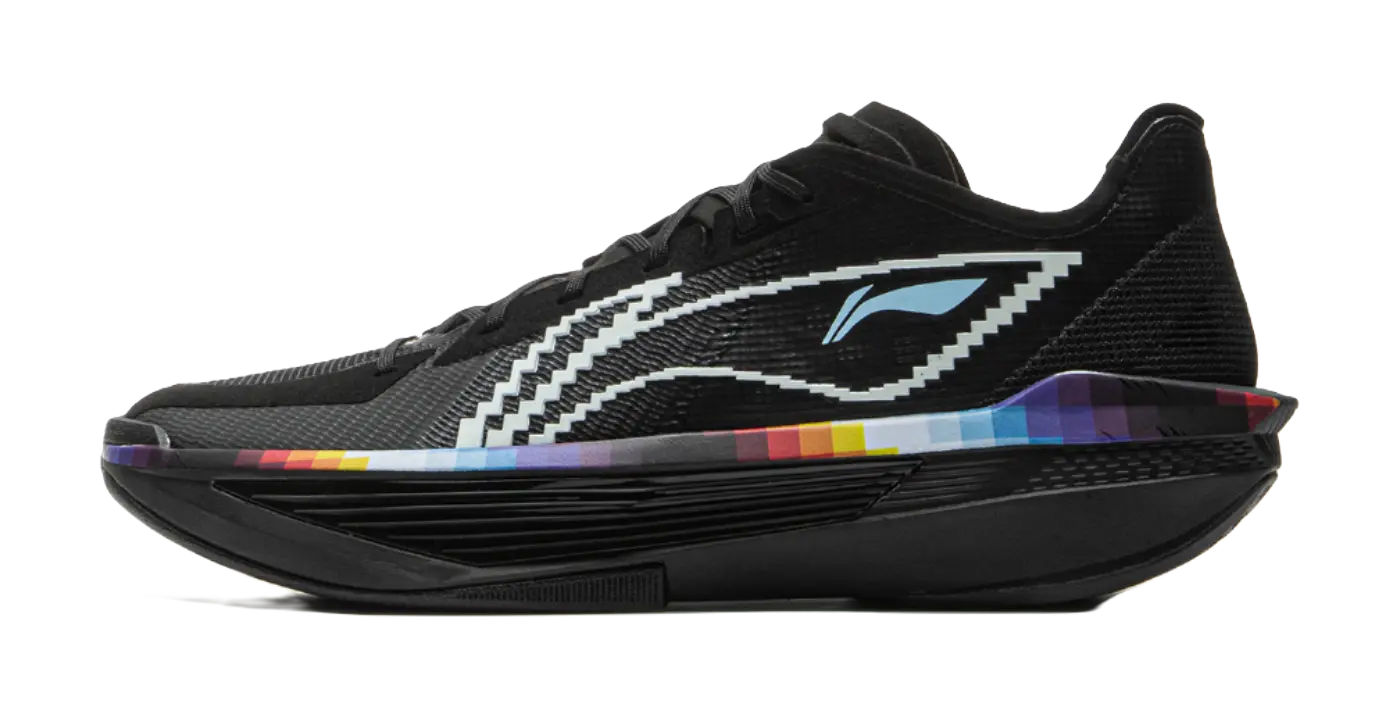 Li-Ning Men's Ultra Light 'Pixel' Low-Top Basketball Shoes - Black