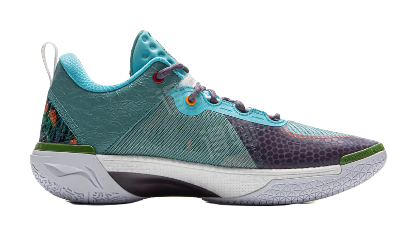 LiNing Wode Phantom 6 Men's Basketball Shoes Blue Green - Image 3
