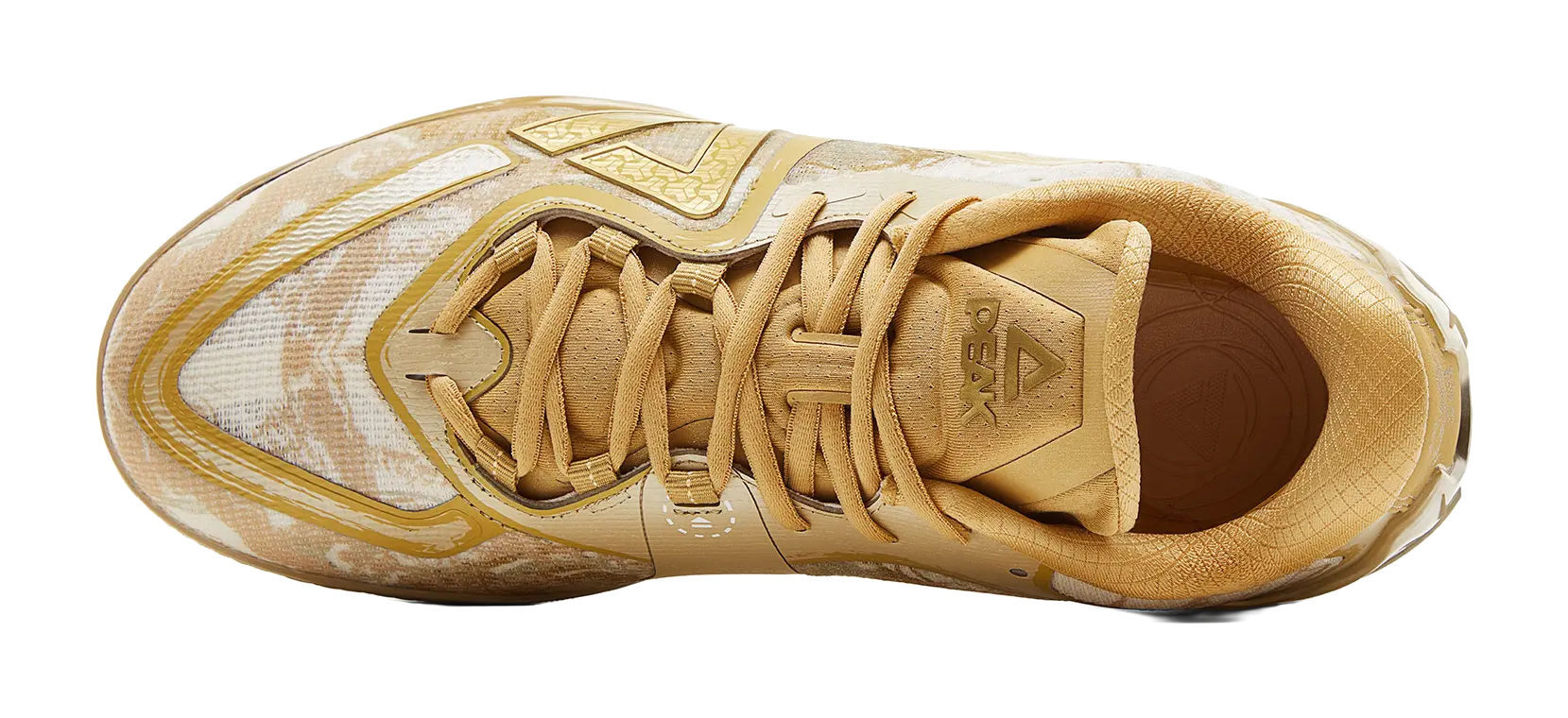 PEAK Men's Low-Top Basketball Shoes: Cushioning, Slip-Resistant, Rebound - Yellow Brown Gold - Image 5