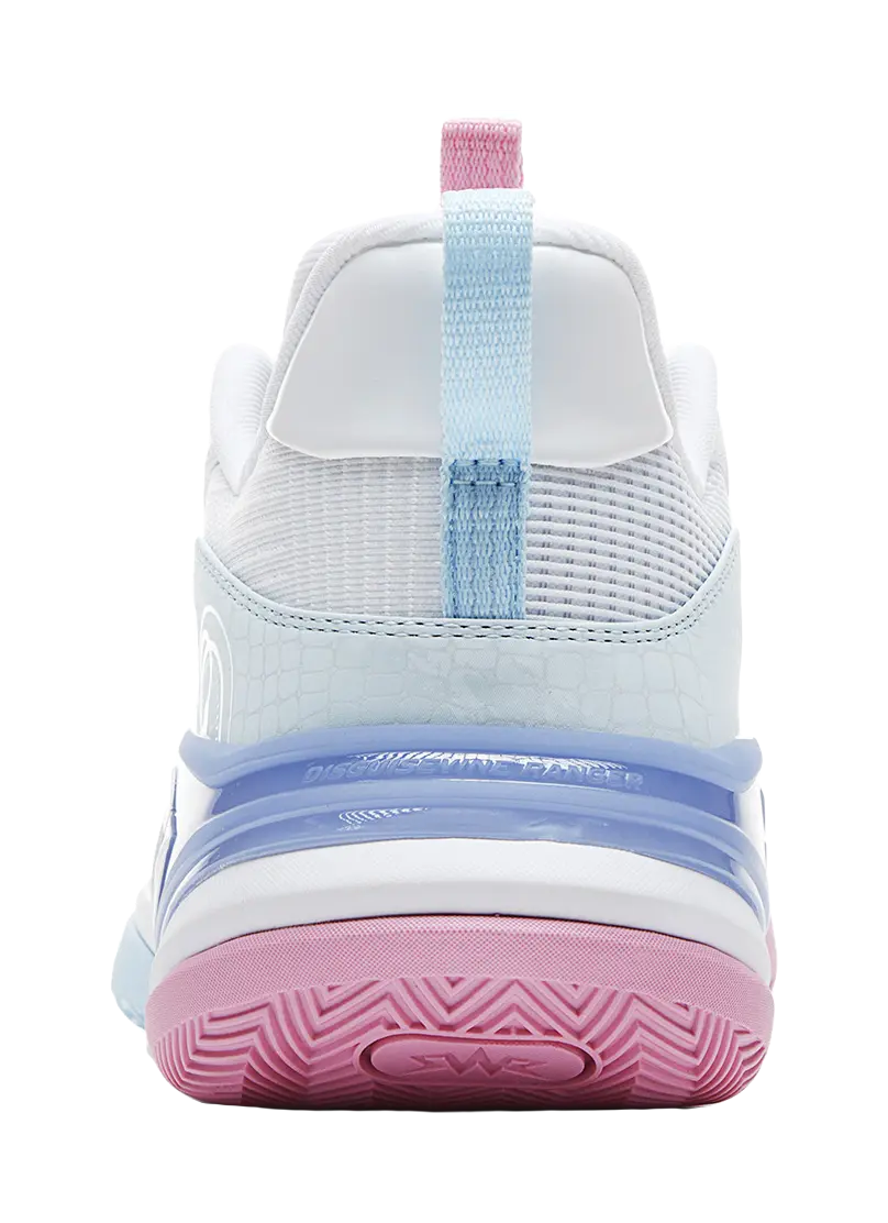 PEAK Hero 2 Basketball Shoes Mens Low top All White Fine Blue - Image 5