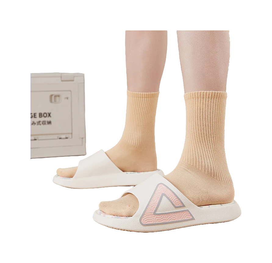 PEAK State Unisex Canvas Slides - Slip & Abrasion Resistant White/Pink - Image 6