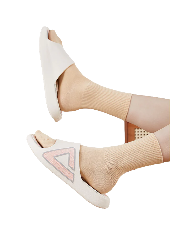 PEAK State Unisex Canvas Slides - Slip & Abrasion Resistant White/Pink - Image 8