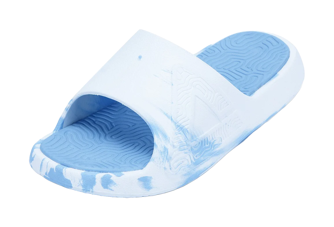PEAK State Pole Guochuang Unisex EVA Slide Sandals - Cushioned, Slip-Resistant, Abrasion-Resistant, White Blue - Image 3
