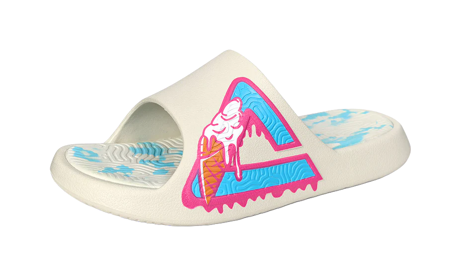 PEAK State Pole Unisex Slip-Resistant Slide Slippers - Cushioned Comfort (Beige/Red) - Image 3
