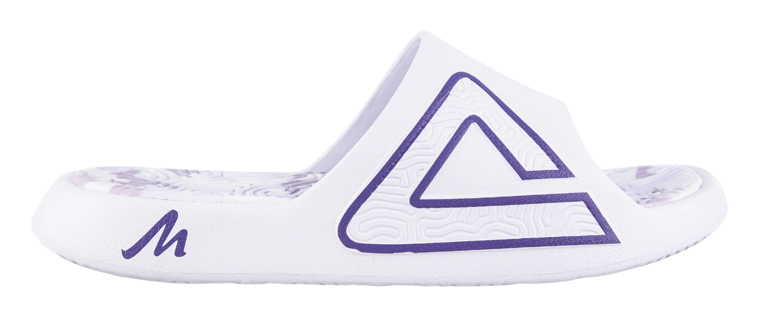 PEAK Tai Ji1.0 Unisex Slide Slippers White Purple - Image 2