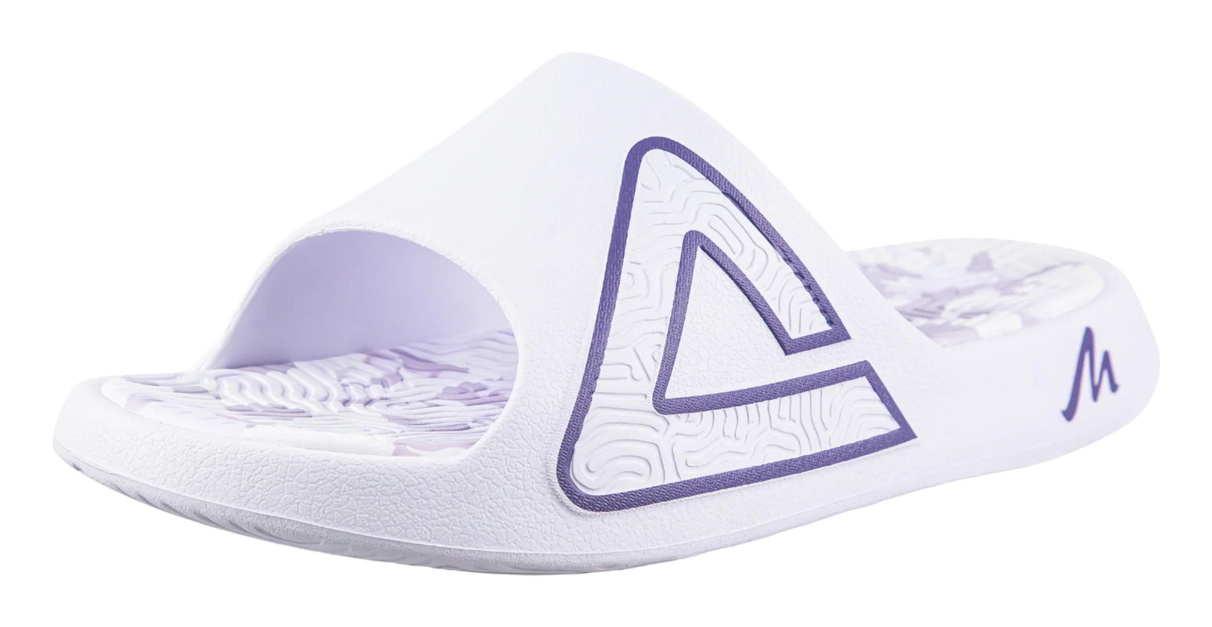 PEAK Tai Ji1.0 Unisex Slide Slippers White Purple - Image 3