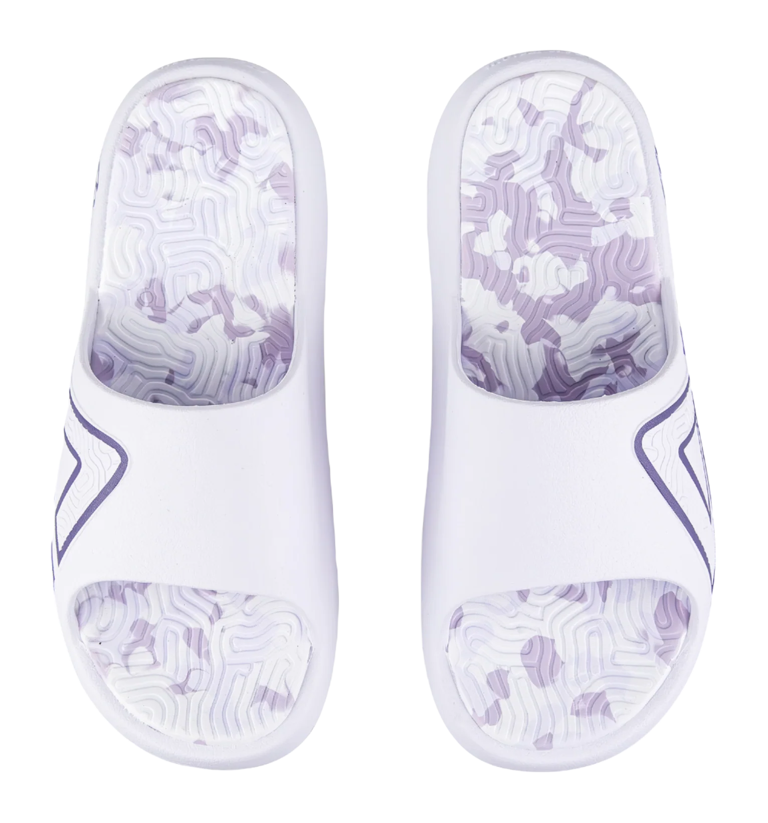PEAK Tai Ji1.0 Unisex Slide Slippers White Purple - Image 5