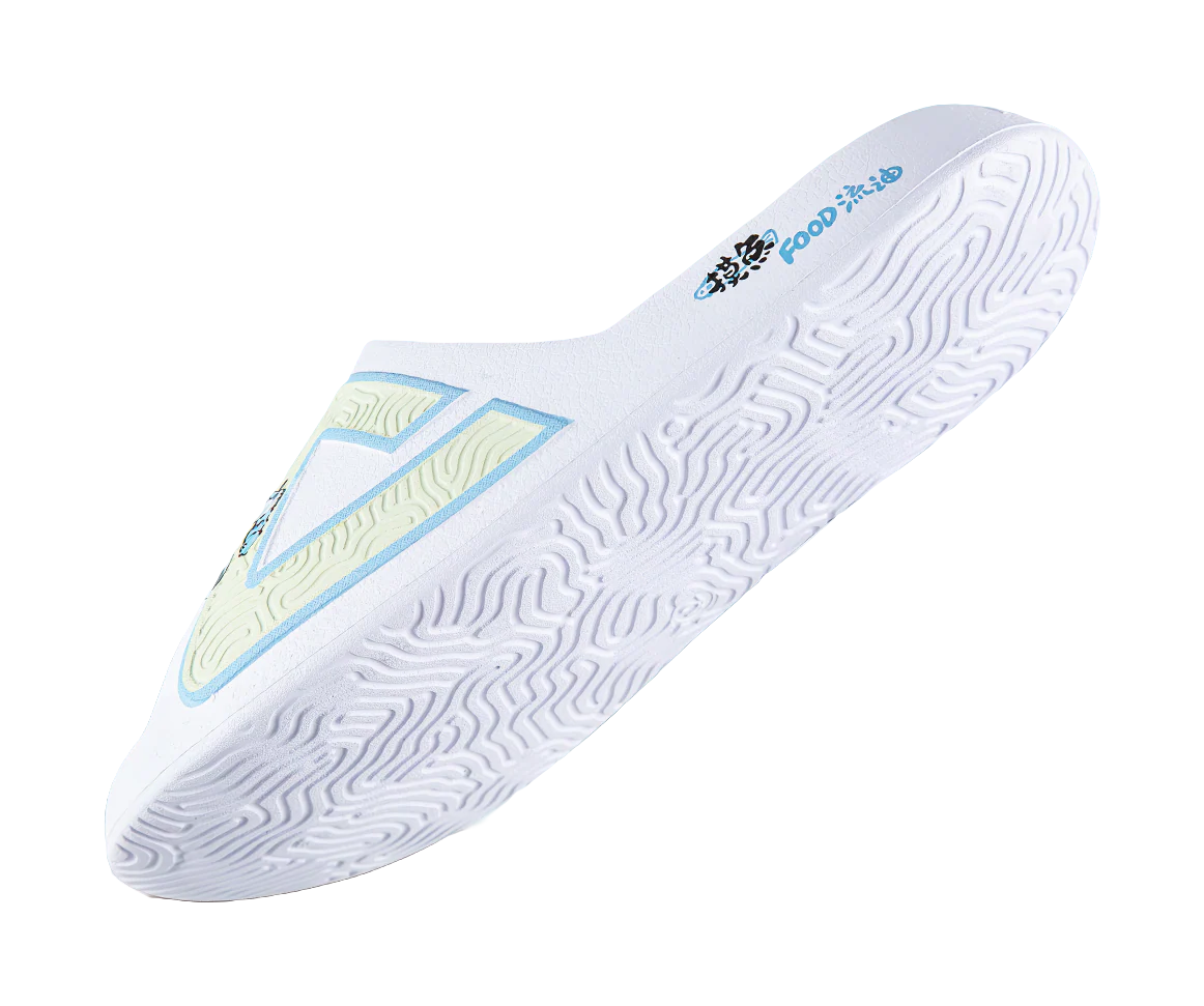 PEAK Tai Ji 1.0 Unisex Slippers - Quiet, Odor & Abrasion Resistant - White/Blue - Image 6