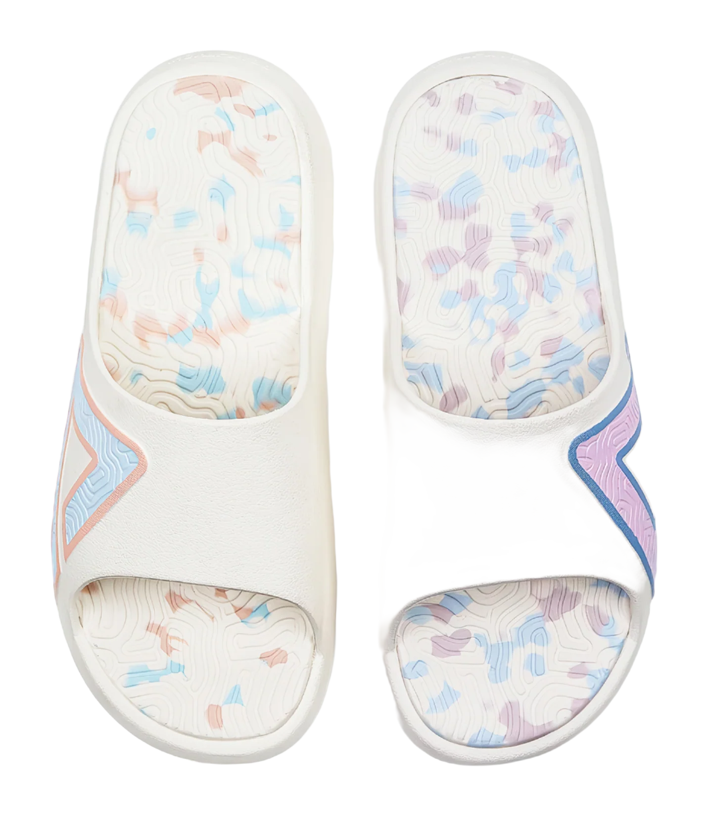 PEAK Tai Ji 1.0 Unisex EVA Slide Slippers - Pink & Blue Mismatched - Image 5